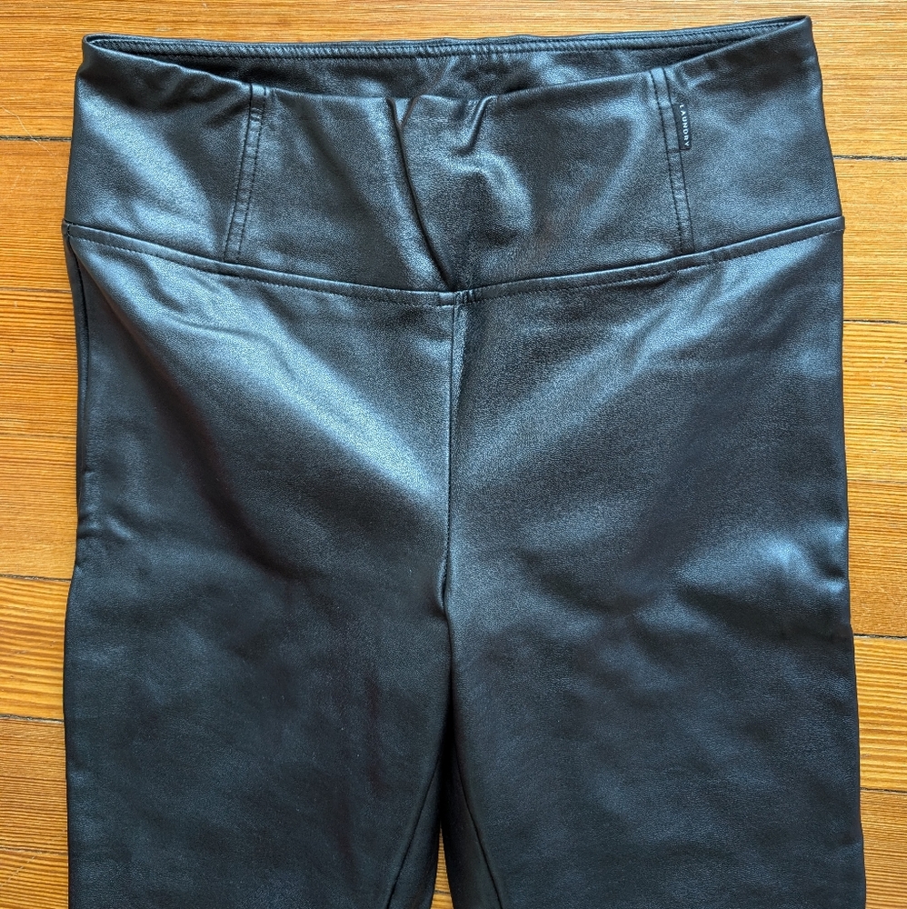 Black Faux Leather Leggings - Picture 4 of 9